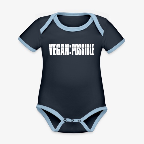 VeganPossible - Organic Contrast Short Sleeve Baby Bodysuit