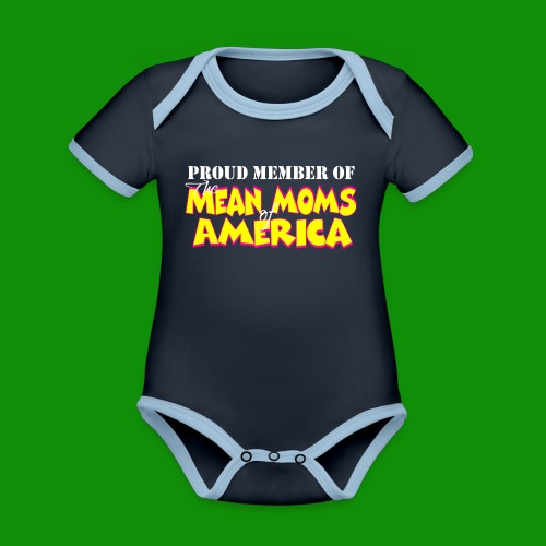 Mean Moms of America - Organic Contrast Short Sleeve Baby Bodysuit
