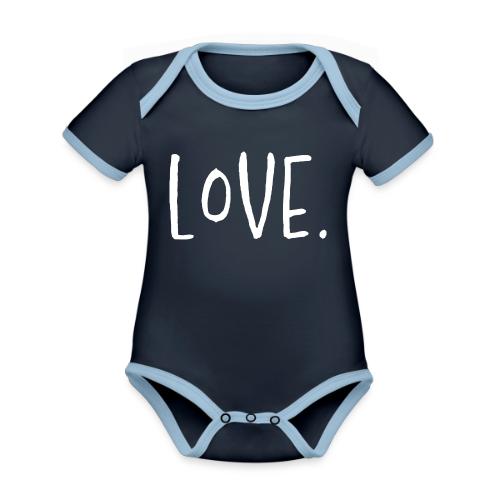 Smoon City_Love Thin White2 - Organic Contrast SS Baby Bodysuit