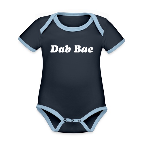 Dab Bae - Organic Contrast Short Sleeve Baby Bodysuit