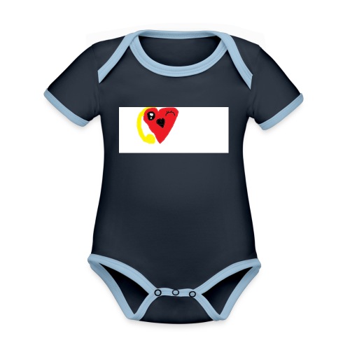 love heat - Organic Contrast SS Baby Bodysuit