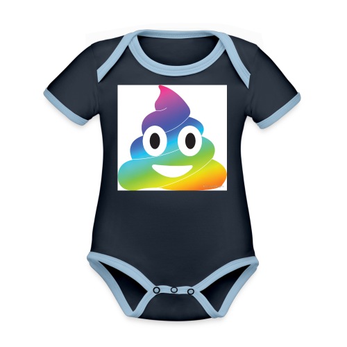 Cosmic Poop - Organic Contrast SS Baby Bodysuit