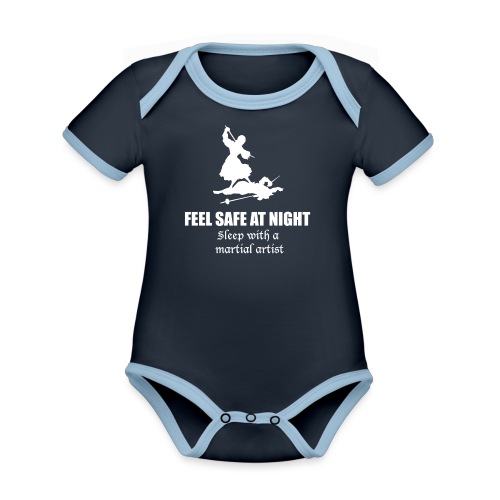 Feel safe female rapier - Organic Contrast SS Baby Bodysuit