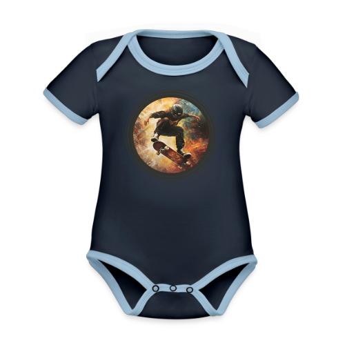 Skateboarding Flow - Organic Contrast SS Baby Bodysuit