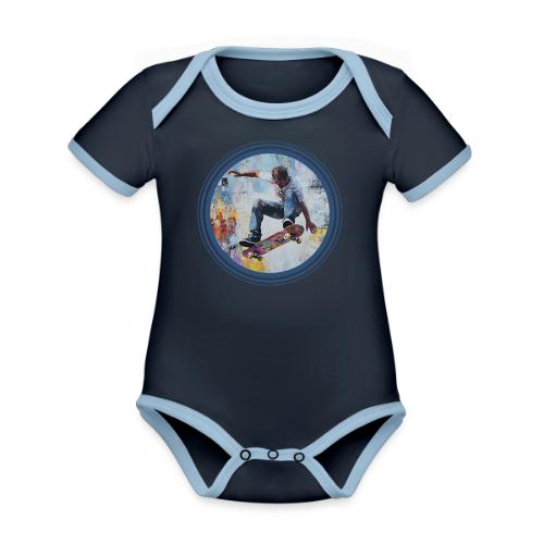 Skateboarding Universe - Organic Contrast SS Baby Bodysuit