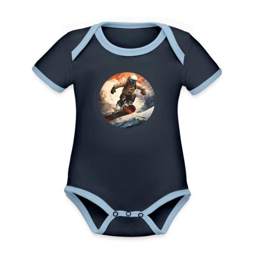 Snowboarding Elevation - Organic Contrast SS Baby Bodysuit