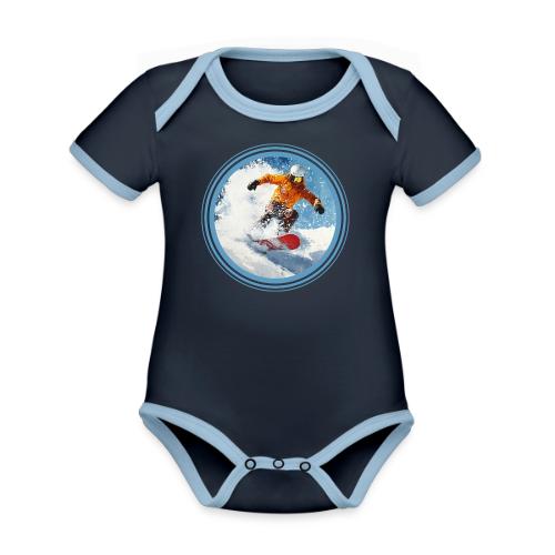 Snowboarding Edge - Organic Contrast SS Baby Bodysuit