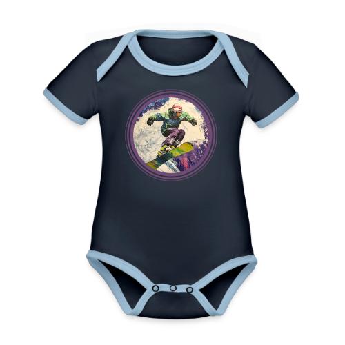 Snowboarding Soul - Organic Contrast SS Baby Bodysuit