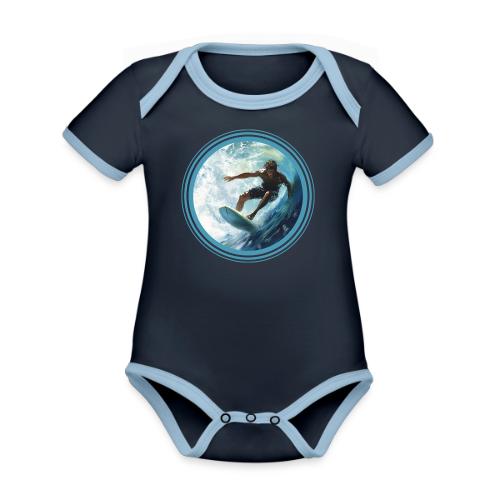 Surfing Freedom - Organic Contrast SS Baby Bodysuit
