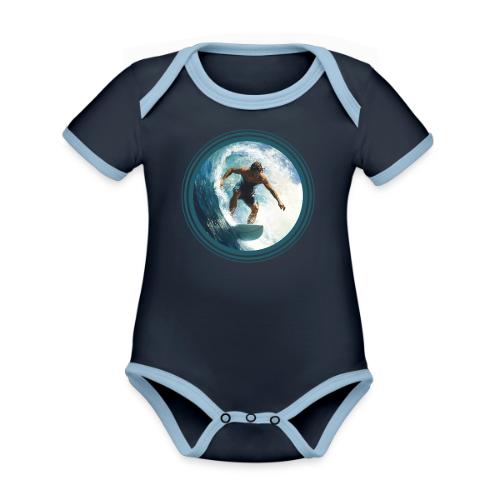 Surfing Horizon - Organic Contrast SS Baby Bodysuit