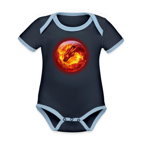 Dragon Blaze - Organic Contrast SS Baby Bodysuit