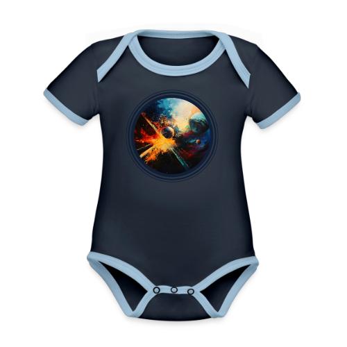 Planets in Turmoil - Organic Contrast SS Baby Bodysuit