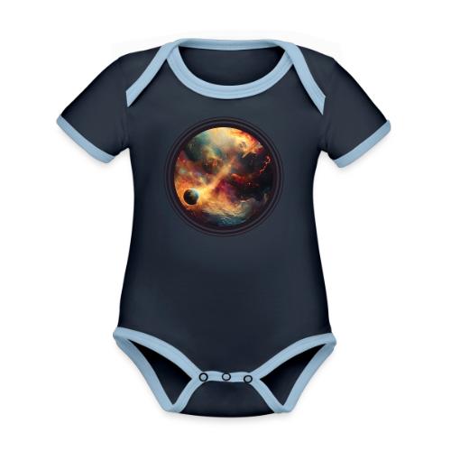 The Painted Planets - Organic Contrast SS Baby Bodysuit