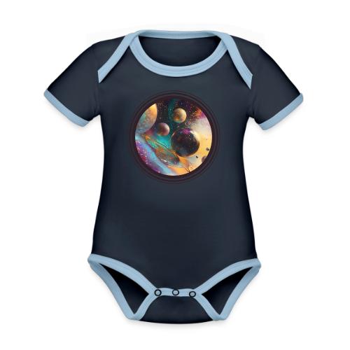 Planets in the Abstract - Organic Contrast SS Baby Bodysuit
