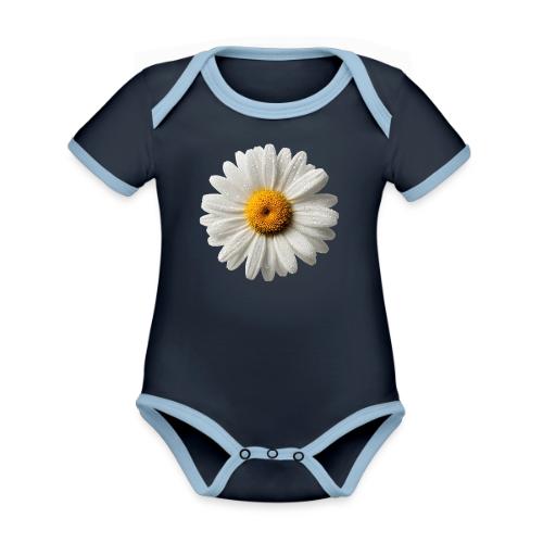 Morning Daisy Freshness - Organic Contrast SS Baby Bodysuit