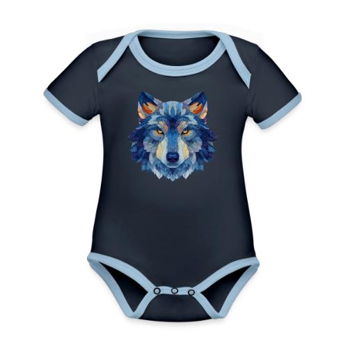 Wolf: Alpha Portrait - Organic Contrast SS Baby Bodysuit
