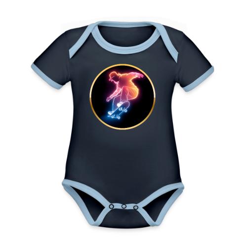 Skateboarding: Golden Trick Rider - Organic Contrast SS Baby Bodysuit