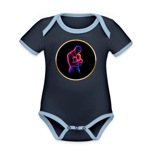 Boxing: Neon Power Guard - Organic Contrast SS Baby Bodysuit