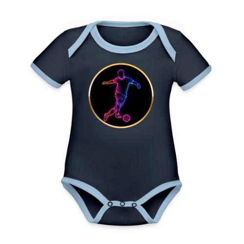 Neon Soccer Flow - Organic Contrast SS Baby Bodysuit