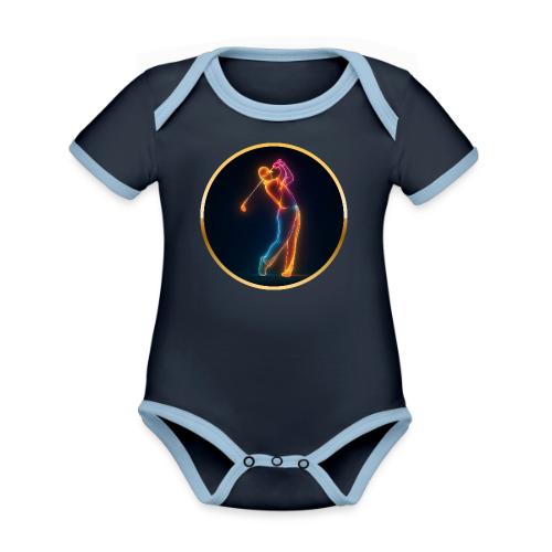 Neon Golf Motion - Organic Contrast SS Baby Bodysuit