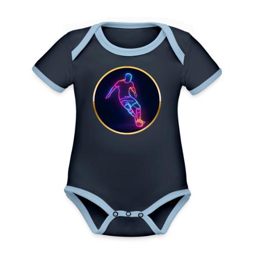 Soccer: Neon Golden Goal - Organic Contrast SS Baby Bodysuit