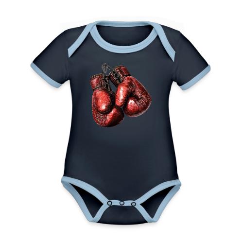 Legacy Boxing Gloves - Organic Contrast SS Baby Bodysuit