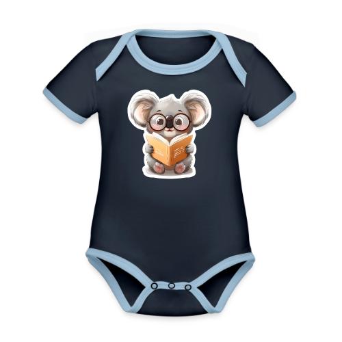 Gamer Koala Reading Strategy Book - Organic Contrast SS Baby Bodysuit