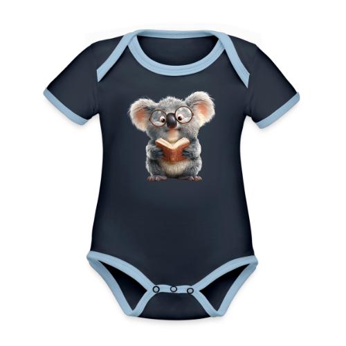 3D Gamer Koala Cozy Cartoon Design - Organic Contrast SS Baby Bodysuit
