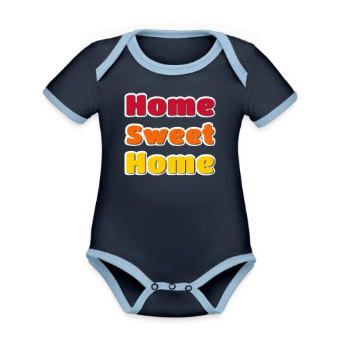 Home Sweet Home Colorful Typography - Organic Contrast SS Baby Bodysuit