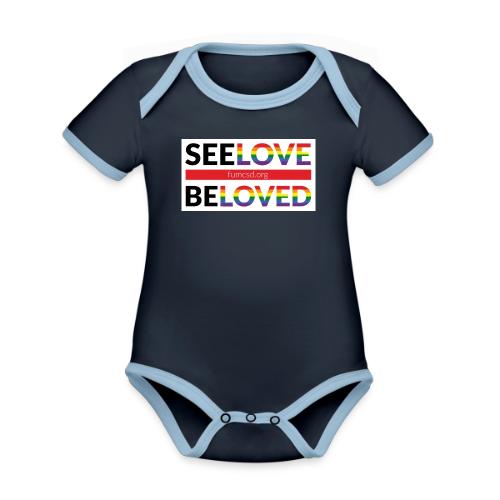 FUMCSD See Love, Be Loved: white design background - Organic Contrast SS Baby Bodysuit