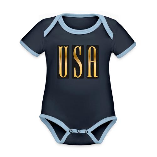 USA Gold Monolith - Organic Contrast SS Baby Bodysuit