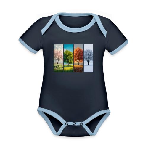 The four Seasons - Organic Contrast SS Baby Bodysuit
