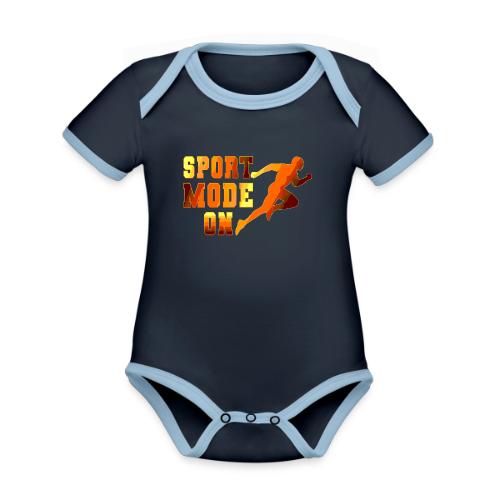 Sport Mode On - Organic Contrast SS Baby Bodysuit