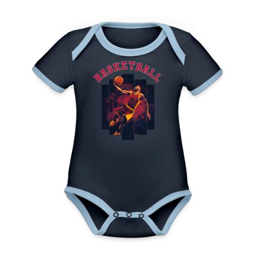 Basketball Spirit - Organic Contrast SS Baby Bodysuit