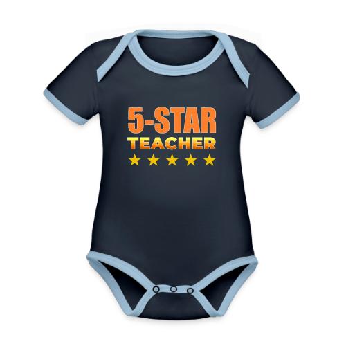Five-Star Teacher - Organic Contrast SS Baby Bodysuit