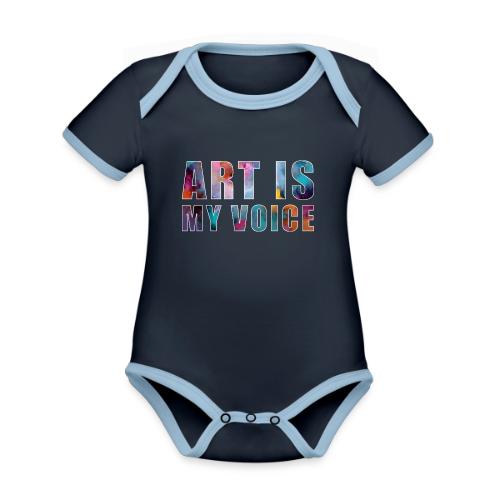 Art Is My Voice - Organic Contrast SS Baby Bodysuit