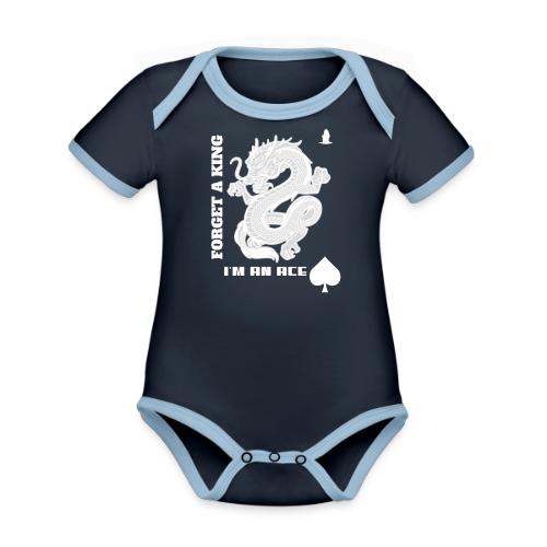 Forget A King I'm An Ace - Organic Contrast SS Baby Bodysuit