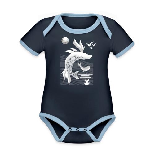The Wonders Of The Sea - Organic Contrast SS Baby Bodysuit