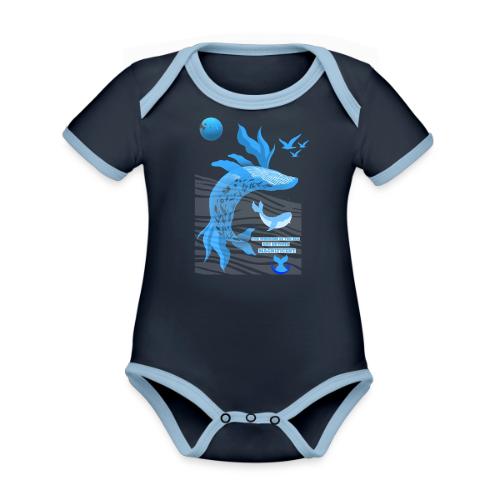 The Wonders Of The Sea - Organic Contrast SS Baby Bodysuit