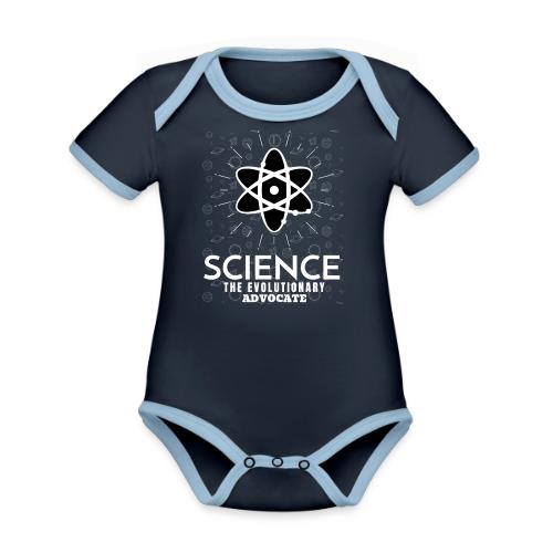 Science The Evolutionary Advocate White Design - Organic Contrast SS Baby Bodysuit
