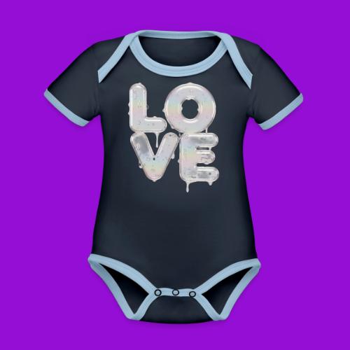 Love - Organic Contrast SS Baby Bodysuit