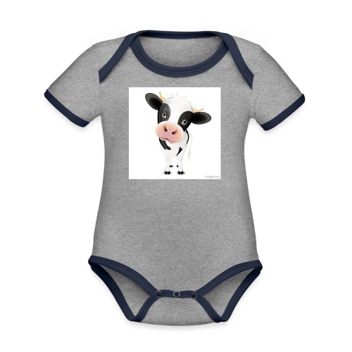 cows - Organic Contrast SS Baby Bodysuit