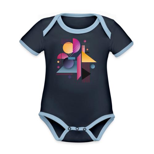 Color Pulse Geometry - Organic Contrast SS Baby Bodysuit