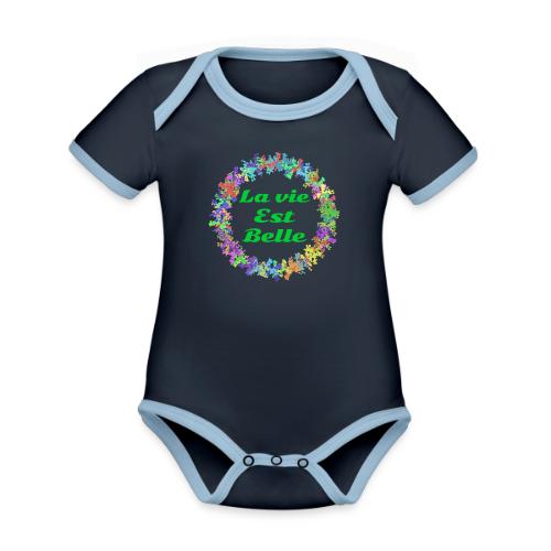 – Positive Attitude - Organic Contrast SS Baby Bodysuit