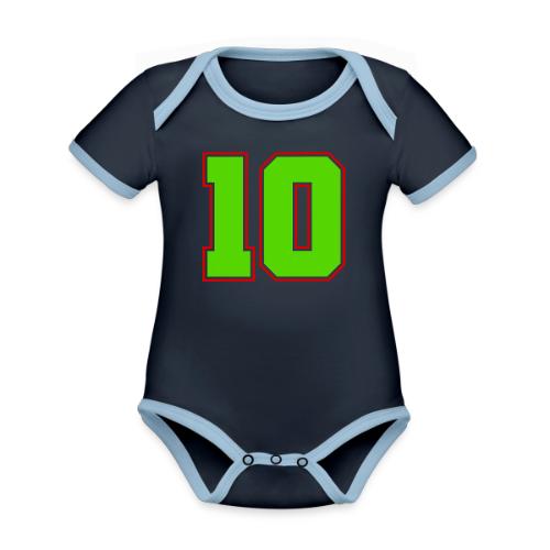 The Magic Number 10 - Organic Contrast SS Baby Bodysuit