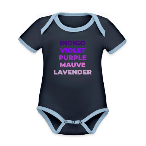 Shades of Purple - Organic Contrast SS Baby Bodysuit