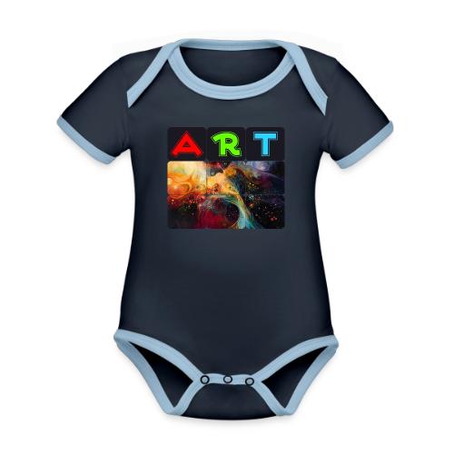 Waves of Art - Organic Contrast SS Baby Bodysuit