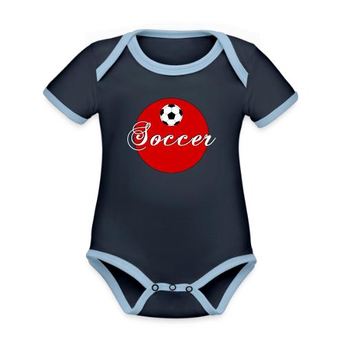 Soccer: Goal Circle - Organic Contrast SS Baby Bodysuit