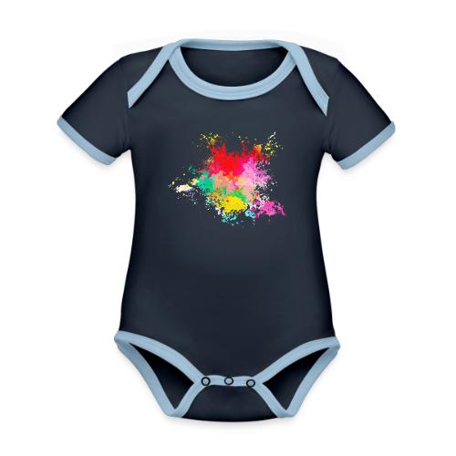 Psychedelic: Color Storm - Organic Contrast SS Baby Bodysuit