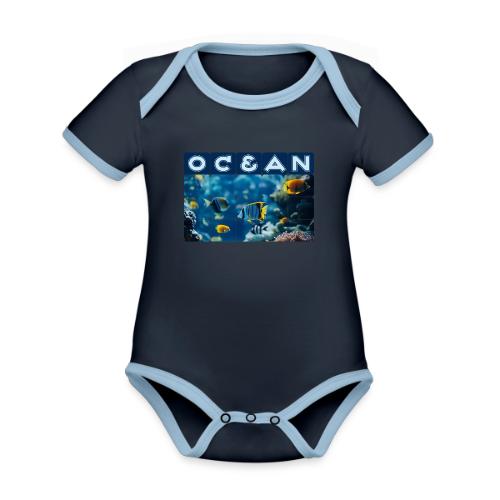 Ocean: Underwater Radiance - Organic Contrast SS Baby Bodysuit